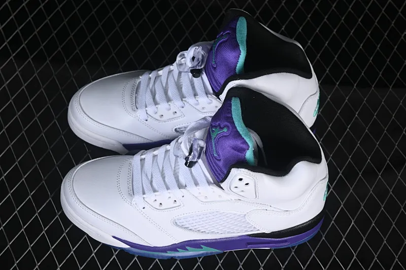 All categories Air Jordan Jordan series basketball shoes Air Jordan 5 Air Jordan 5 Retro "Grape" AJ5 Joe 5 White Grape HQ7979-100